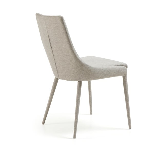 Sedia da pranzo grigia in tessuto Davi - Kave Home-image-2