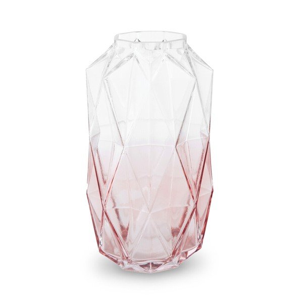 Vaso rosa in vetro (altezza totale 28 cm) Brice – Premier Housewares