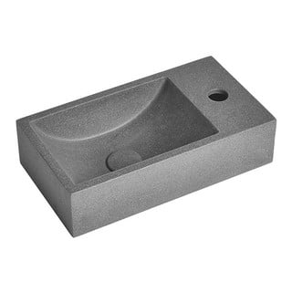 Lavabo in grigio scuro in calcestruzzo 40x22 cm Crest – Sapho