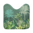 Tappetino per il bagno verde in tessuto per WC 45x45 cm Vagabonde – douceur d'intérieur