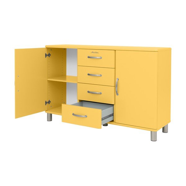 Cassettiera bassa gialla 146x92 cm Malibu - Tenzo-image-4