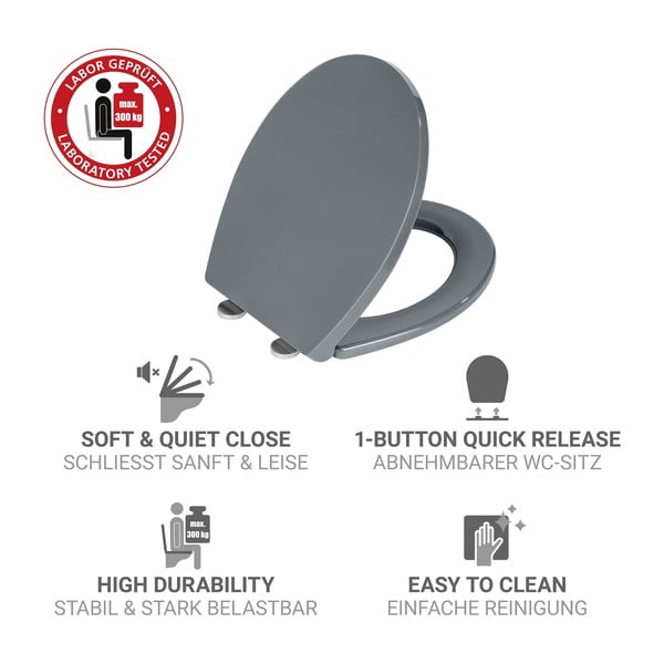 Sedile WC con chiusura Easy-Close (automatica) 37 x 44,5 cm Ostuni – Wenko-image-4