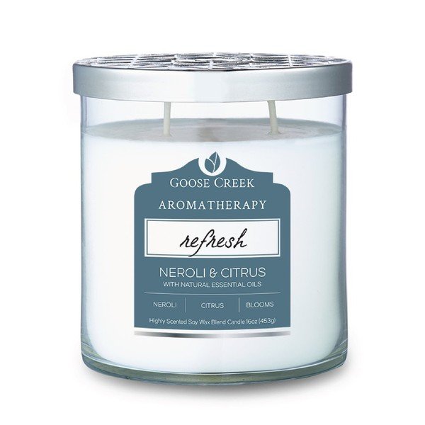 Candela profumata in scatola di vetro Neroli & Citrus, 60 ore di combustione - Goose Creek