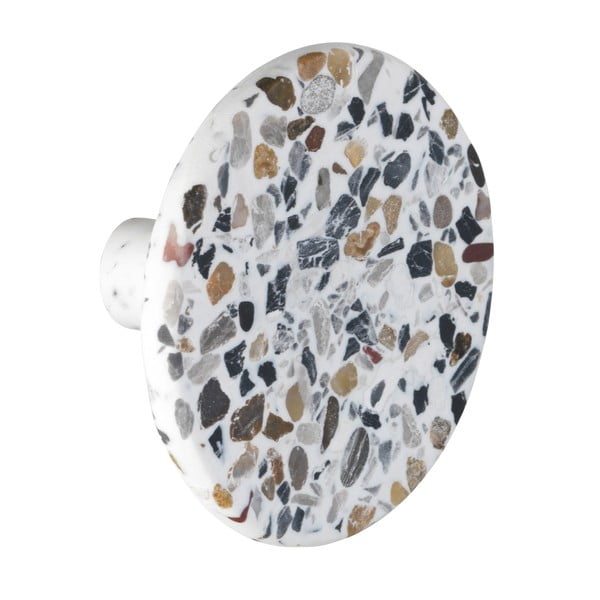 Gancio a muro con decoro terrazzo Melle, ⌀ 8 cm Terrazzo - Wenko