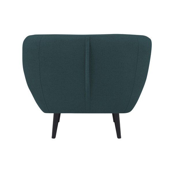 Poltrona blu scuro con gambe marroni Piemonte - Mazzini Sofas-image-1