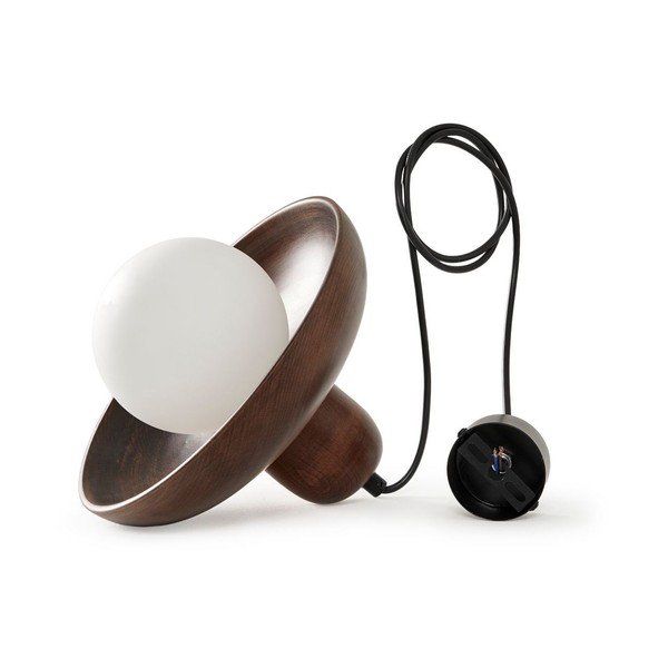 Lampadario marrone con paralume in legno ø 25 cm Elsa – Opviq lights-image-3