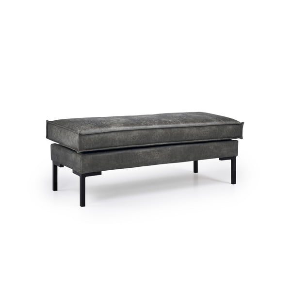 Pouf in similpelle grigio scuro Rate - Scandic-image-2