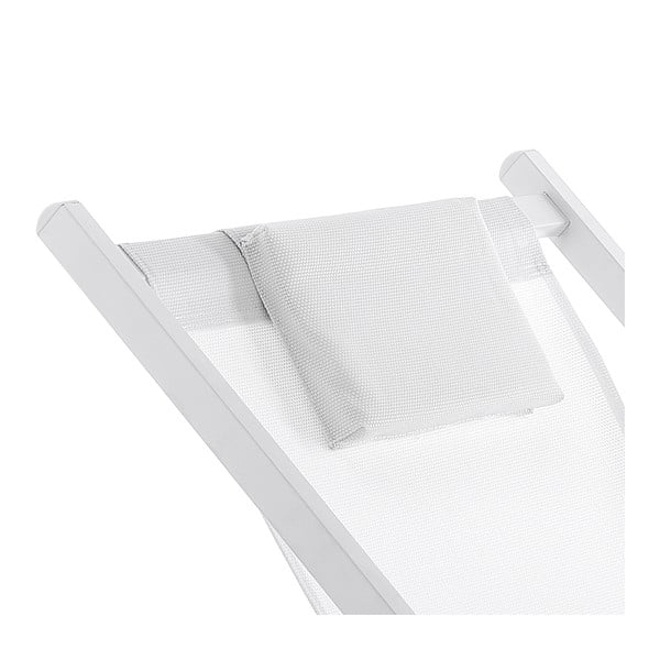 Sdraio da giardino pieghevole in metallo bianco Milos - Tomasucci-image-2