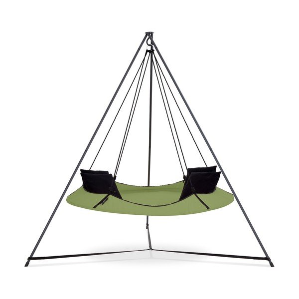 Altalena da giardino verde con supporto - Hangout Pod-image-1