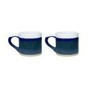 Tazze in set per espresso blu scuro in gres 2 pz 80 ml Marlow – Sass & Belle