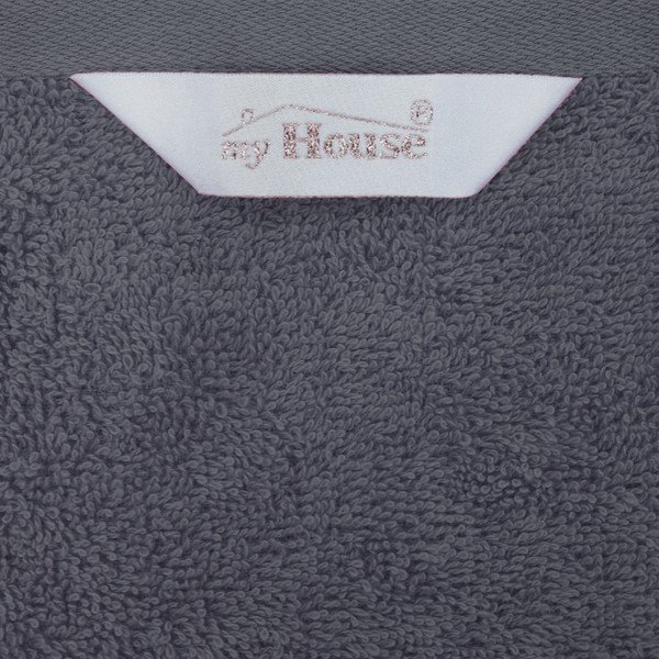 Telo da bagno in cotone grigio 140x70 cm Darwin - My House-image-1