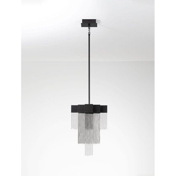 Lampadario LED nero opaco in acciaio con intensità regolabile Revια – Nova Luce-image-4