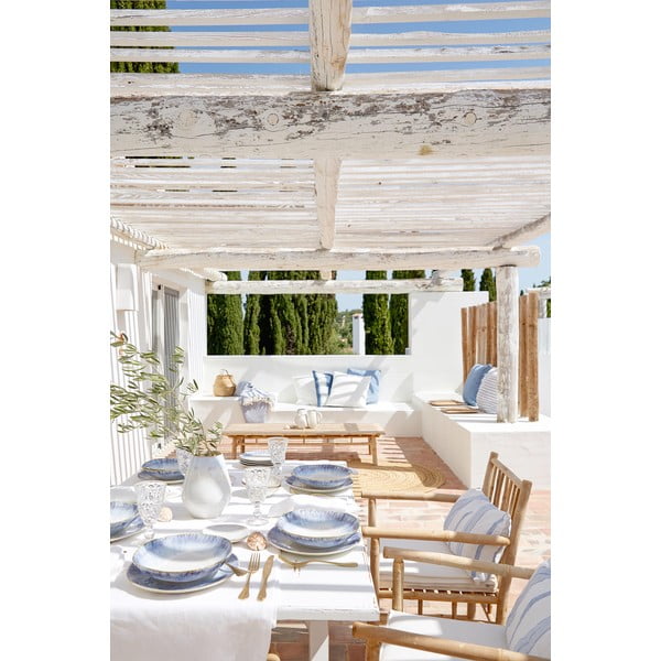 Ciotola in gres bianco con bordo beige , ⌀ 10 cm Brisa - Costa Nova-image-1