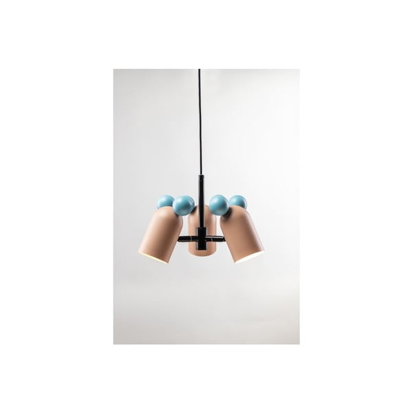 Lampada per bambini azzurra/rosa con paralume in metallo ø 30 cm Mouse II – GTV-image-2