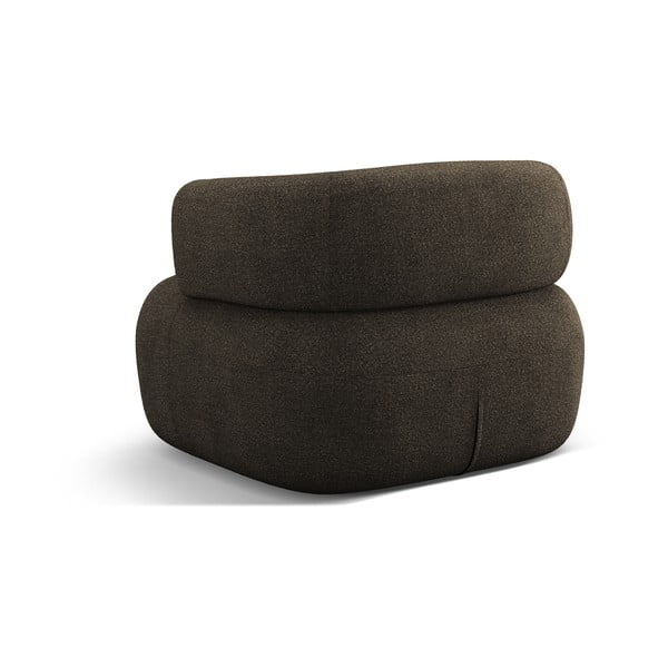 Poltrona marrone in tessuto bouclé Jenny - Micadoni Home-image-2