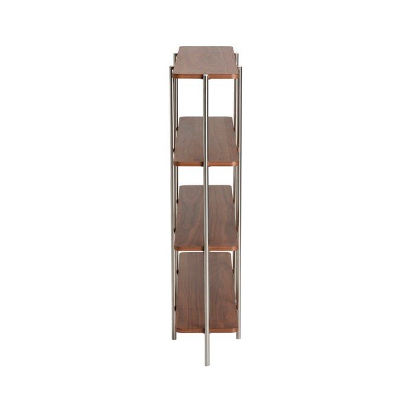 Scaffale colore naturale scuro con effetto noce 120x120x30 cm Lyllo – Ellos Home-image-4