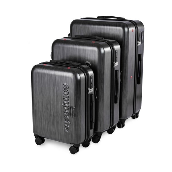 Set di valigie da viaggio 3 pezzi Graphite - Compactor