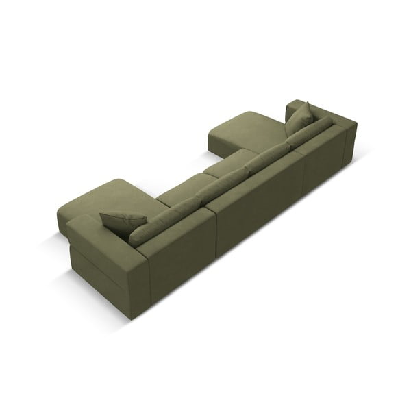 Divano angolare a U verde chiaro Esther - Milo Casa-image-3