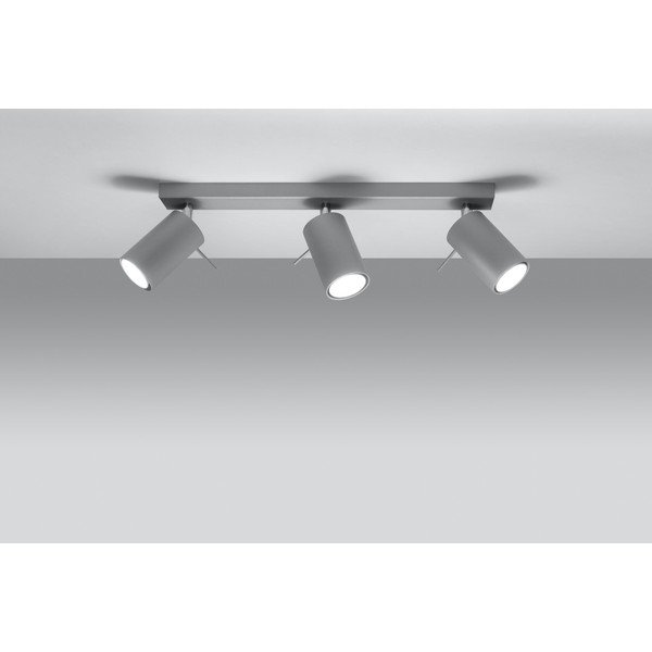 Lampada da soffitto grigia, lunghezza 45 cm Etna - Sollux-image-1