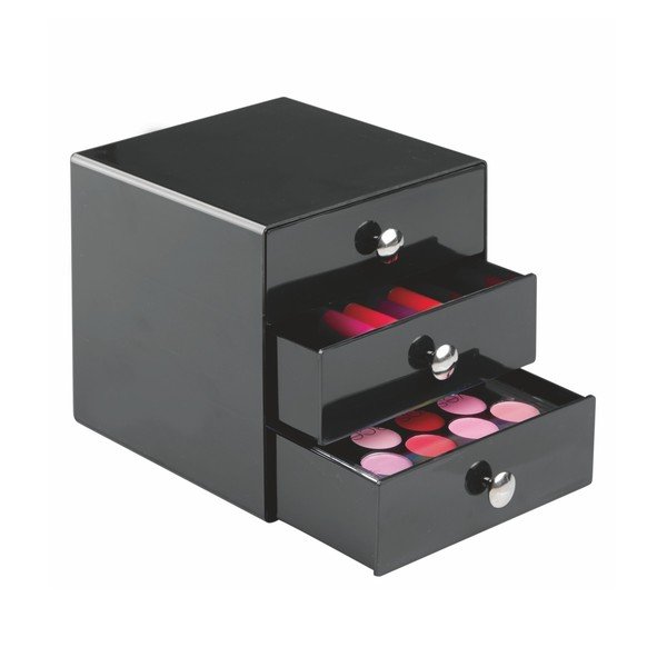 Organizzatore a tre cassetti nero - iDesign-image-2