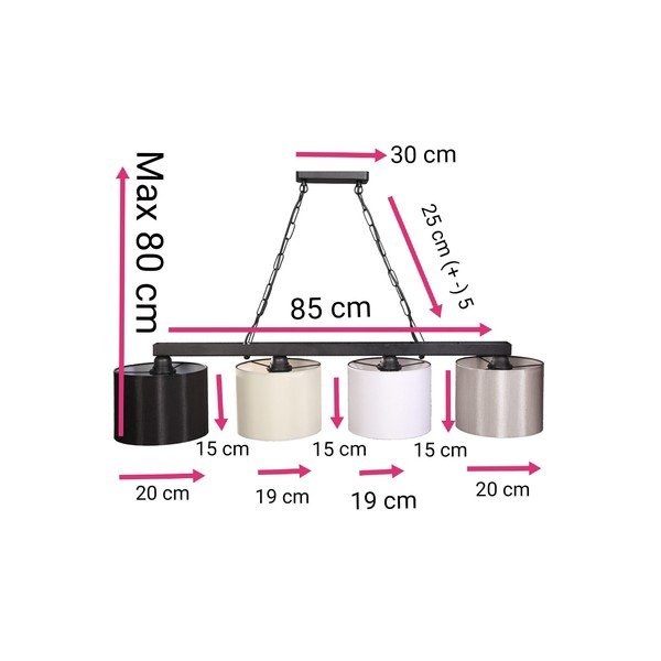 Lampada a sospensione 30x85 cm 4 - Magenta Home-image-2