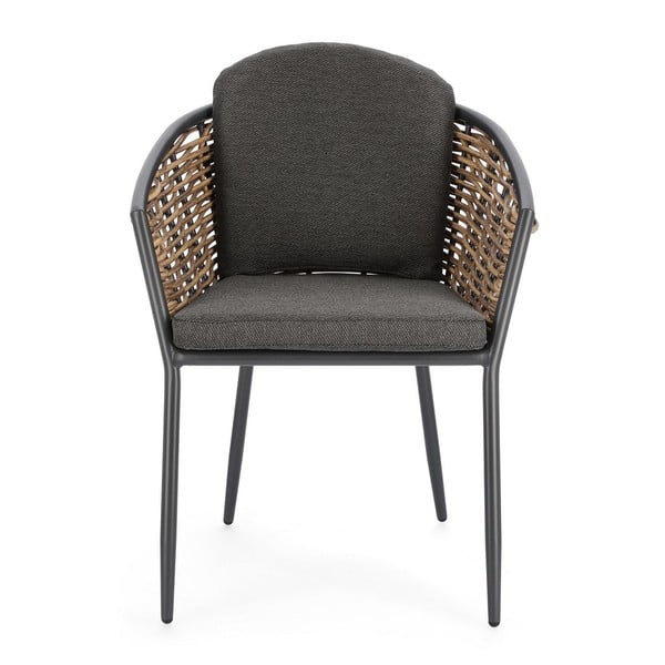 Sedia da esterno grigia in metallo Maribela   – Bizzotto-image-4