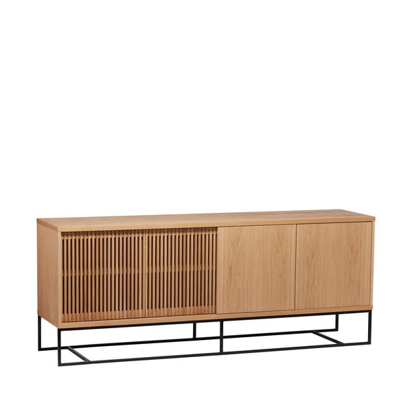 Cassettiera bassa in rovere naturale 188x75 cm Ende - Woodman-image-4
