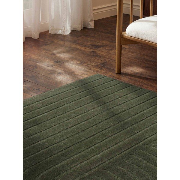 Tappeto verde scuro in lana tessuto a mano 200x300 cm Arcura – Vikosa-image-3