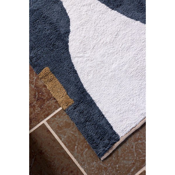 Tappeto grigio scuro/beige in cotone lavabile 50x80 cm Figura – Mette Ditmer Denmark-image-2