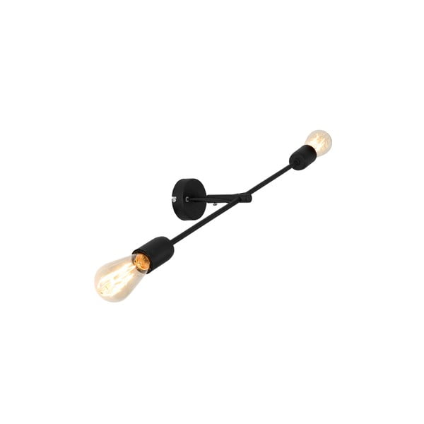 Lampada da parete nera per 2 lampadine , larghezza 60 cm Twigo - CustomForm