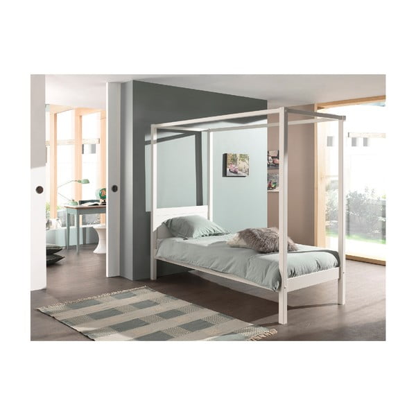 Letto bianco per bambini 90x200 cm PINO CANOPY - Vipack-image-2