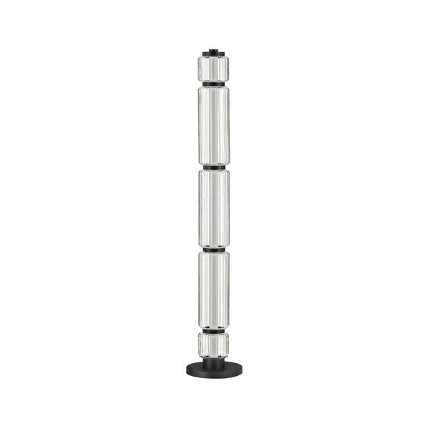 Lampada da terra LED nera opaca in vetro (altezza totale 123 cm) Liesa – Nova Luce