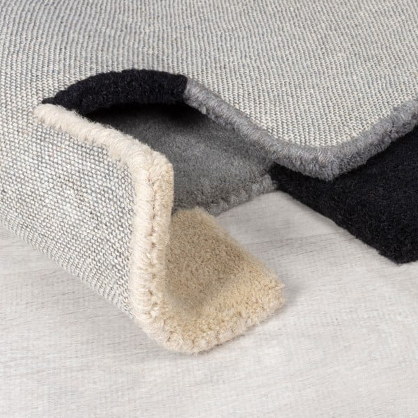 Passatoia grigia in lana 60x230 cm Collage – Flair Rugs-image-2