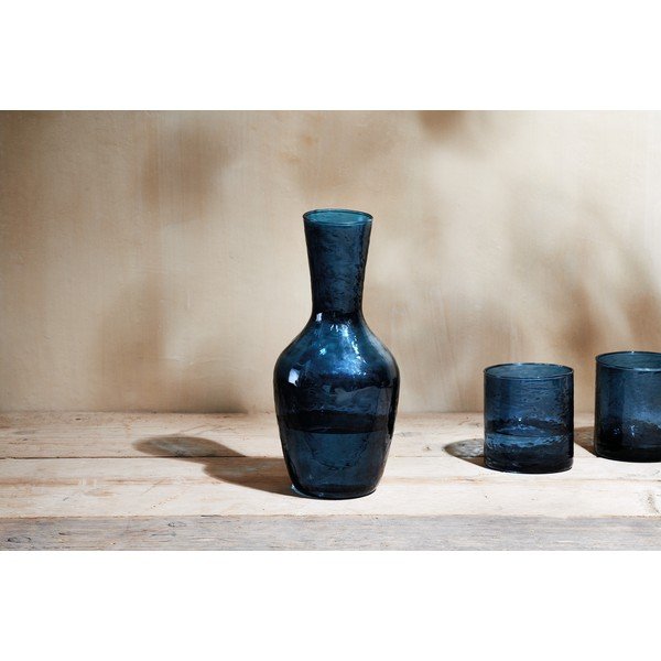 Brocca blu in vetro riciclato , 1,15 l Yala - Nkuku-image-1