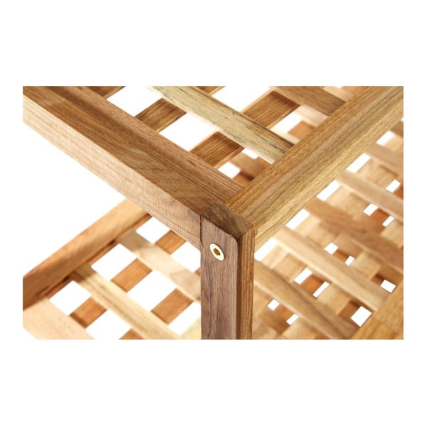 Scarpiera di colore naturale in noce massiccio – Premier Housewares-image-3