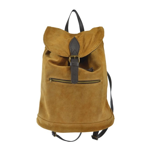 Zaino in pelle marrone cognac Inna - Chicca Borse