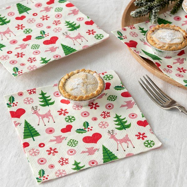 Set di tovaglioli 20 pz 25x25 cm 50s Christmas – Rex London-image-1