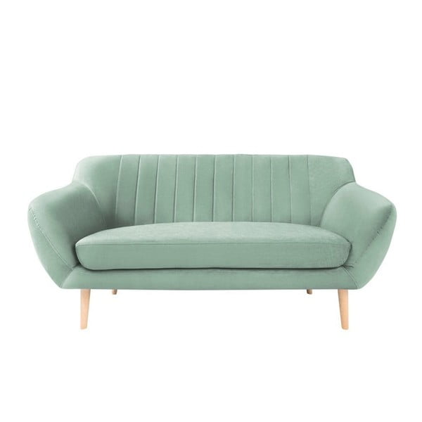 Divano in velluto verde menta , 158 cm Sardaigne - Mazzini Sofas