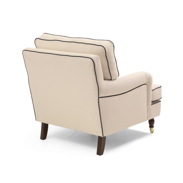 Poltrona crema con profili blu scuro Passion - Max Winzer-image-2