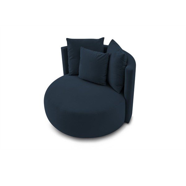 Poltrona blu scuro con rivestimento in velluto Cesar – Bobochic Paris-image-4