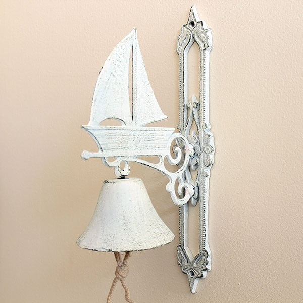 Litinový zvonek Vintage White