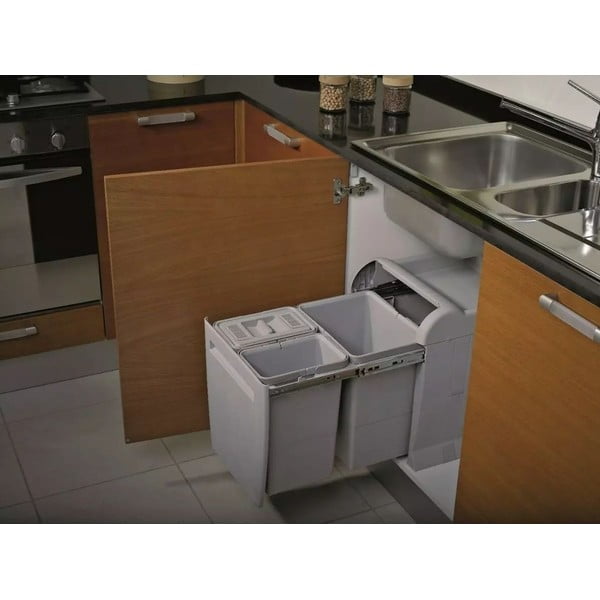 Bidone in plastica per rifiuti differenziati/incasso 50 l City - Elletipi-image-1