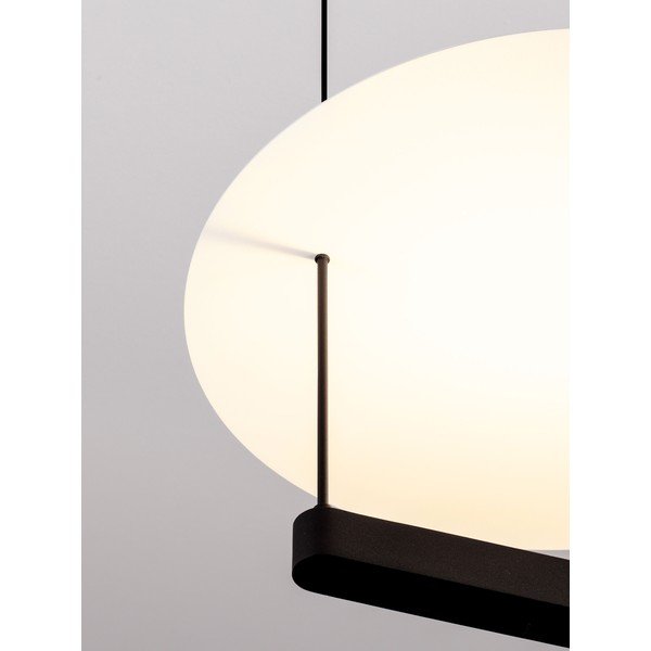 Lampadario LED bianco/nero opaco in alluminio con intensità regolabile ø 40 cm Diona – Nova Luce-image-2