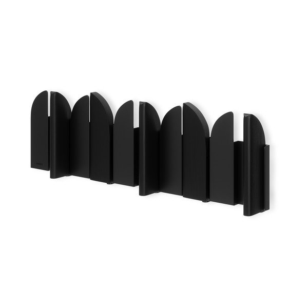 Attaccapanni da parete nero opaco in acciaio 43 cm Saloon – Umbra