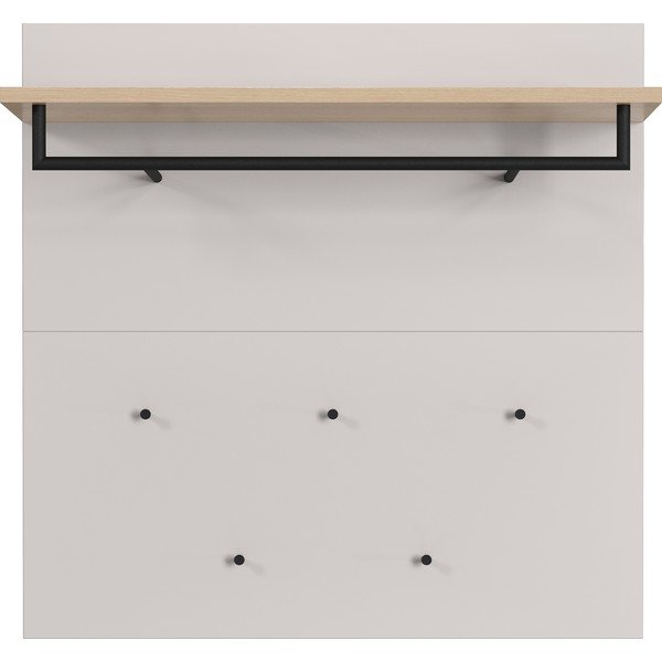 Set di mobili da ingresso greige/colore naturale chiaro 96x95x30 cm Cormano – Germania-image-3