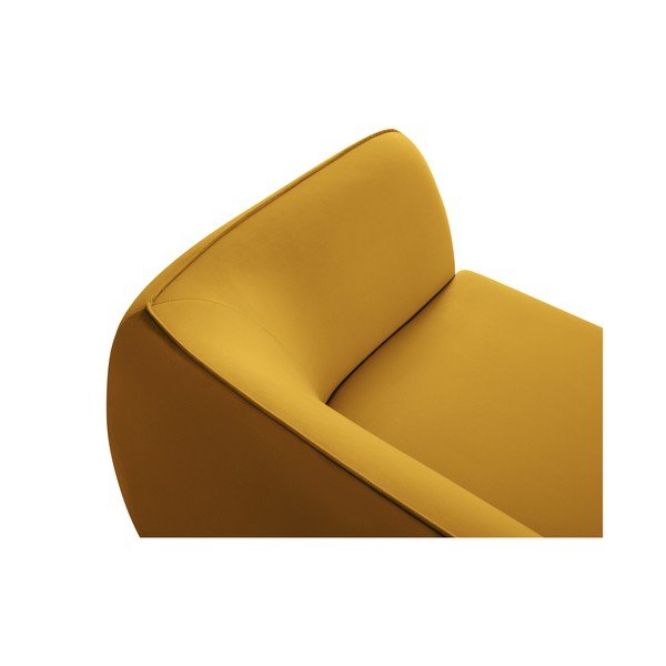 Divano in velluto giallo 190 cm Lando - Micadoni Home-image-4