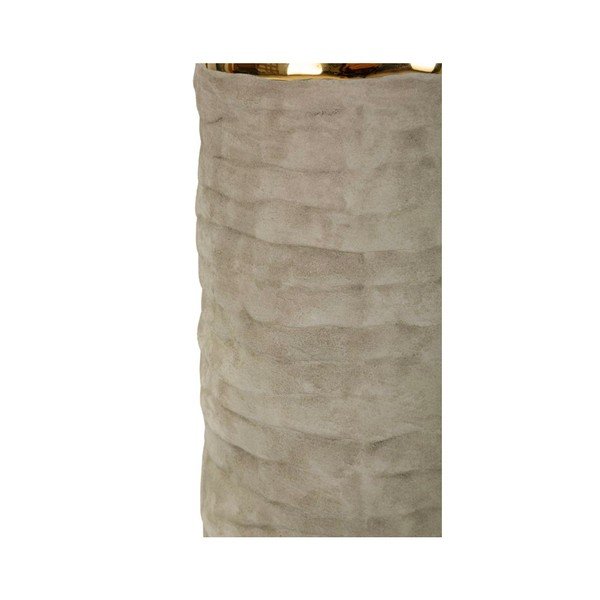 Lampada da tavolo grigio chiaro/color crema in ceramica con paralume in tessuto (altezza totale 73 cm) Lima – Mauro Ferretti-image-3