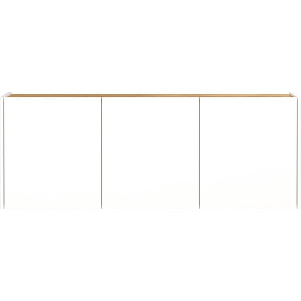 Armadietto bianco con effetto rovere da appendere 138x52x25 cm Libbiano – Germania-image-2