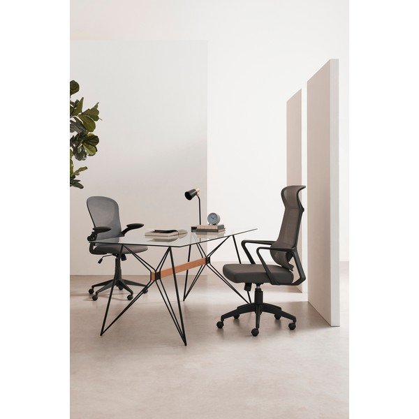 Sedia da ufficio nera in imbottito Hoboken – Yes Everyday-image-1