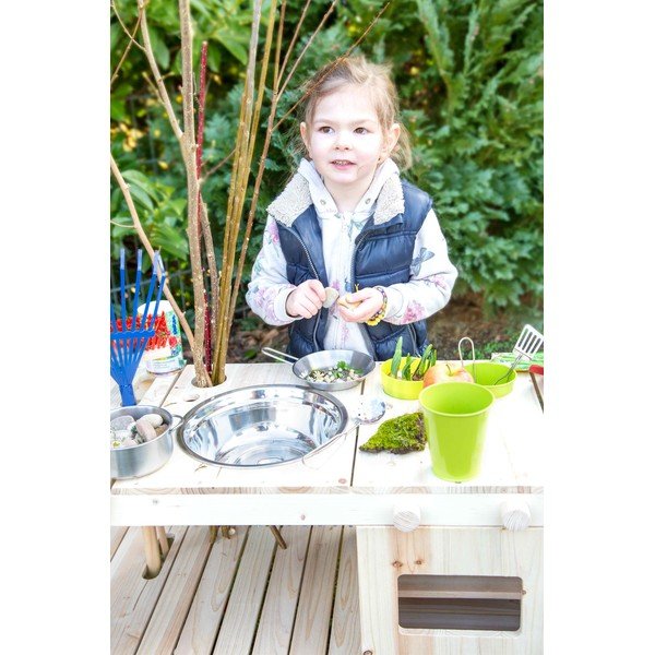 Cucina da esterno in legno per bambini Mud - Legler-image-4